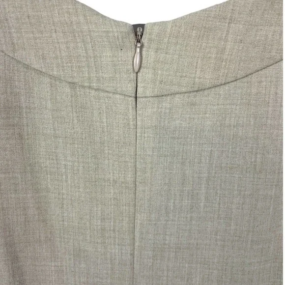 Calvin Klein Tan Woven Pleaded Front Tie Sleeveless Dress Size 4 - Picture 5 of 10